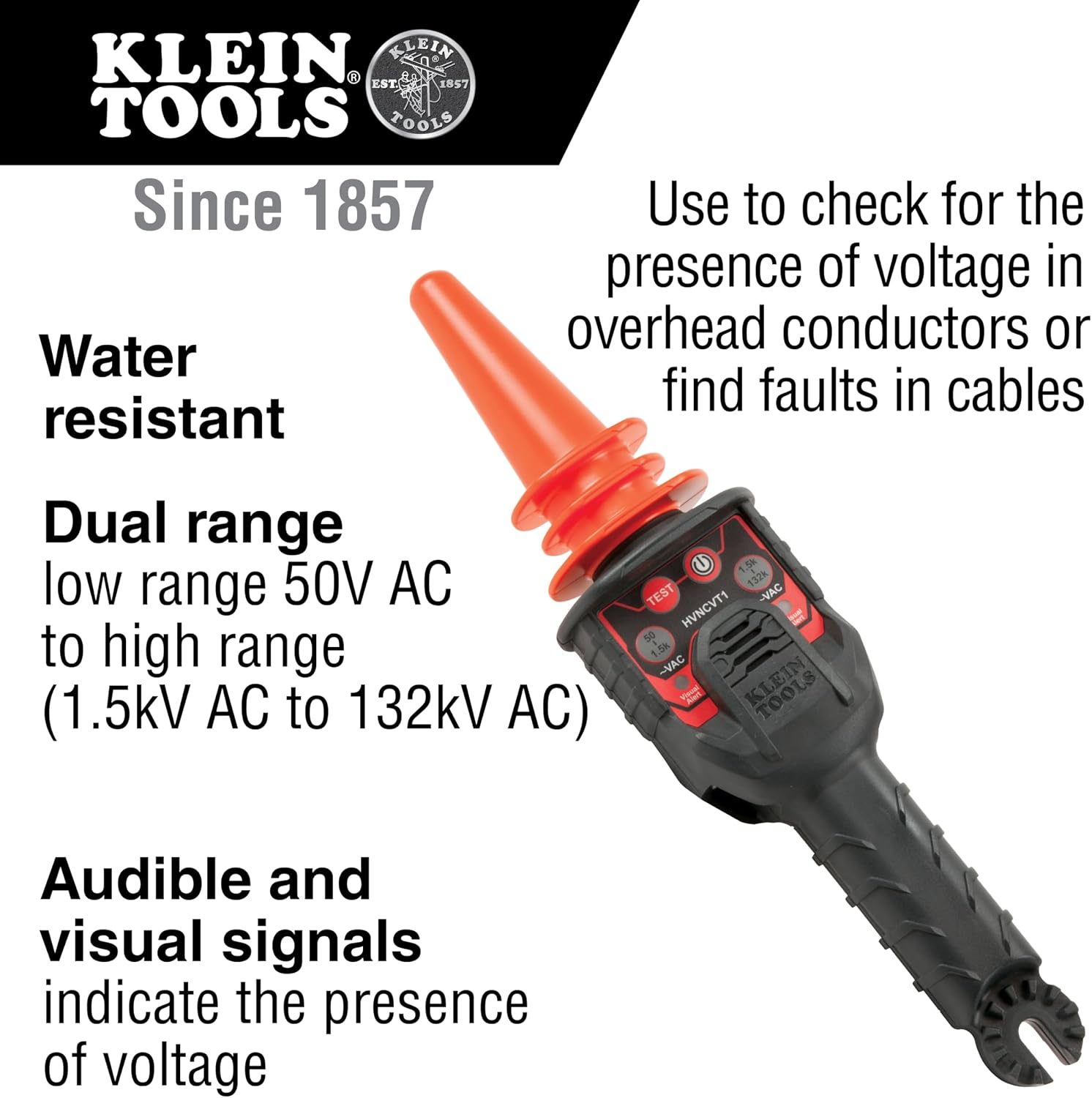 Klein Tools HVNCVT-1 Dual-Range Non-Contact High-Voltage Tester