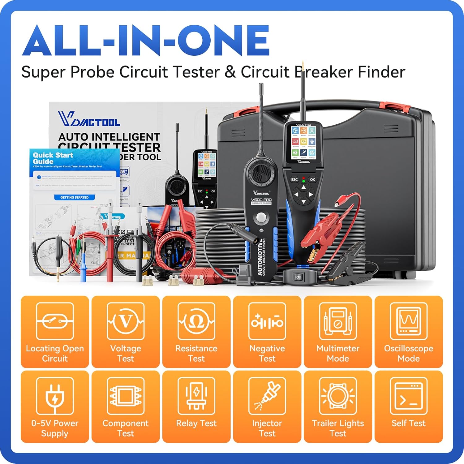 VDIAGTOOL V500 Pro Automotive Circuit Tester