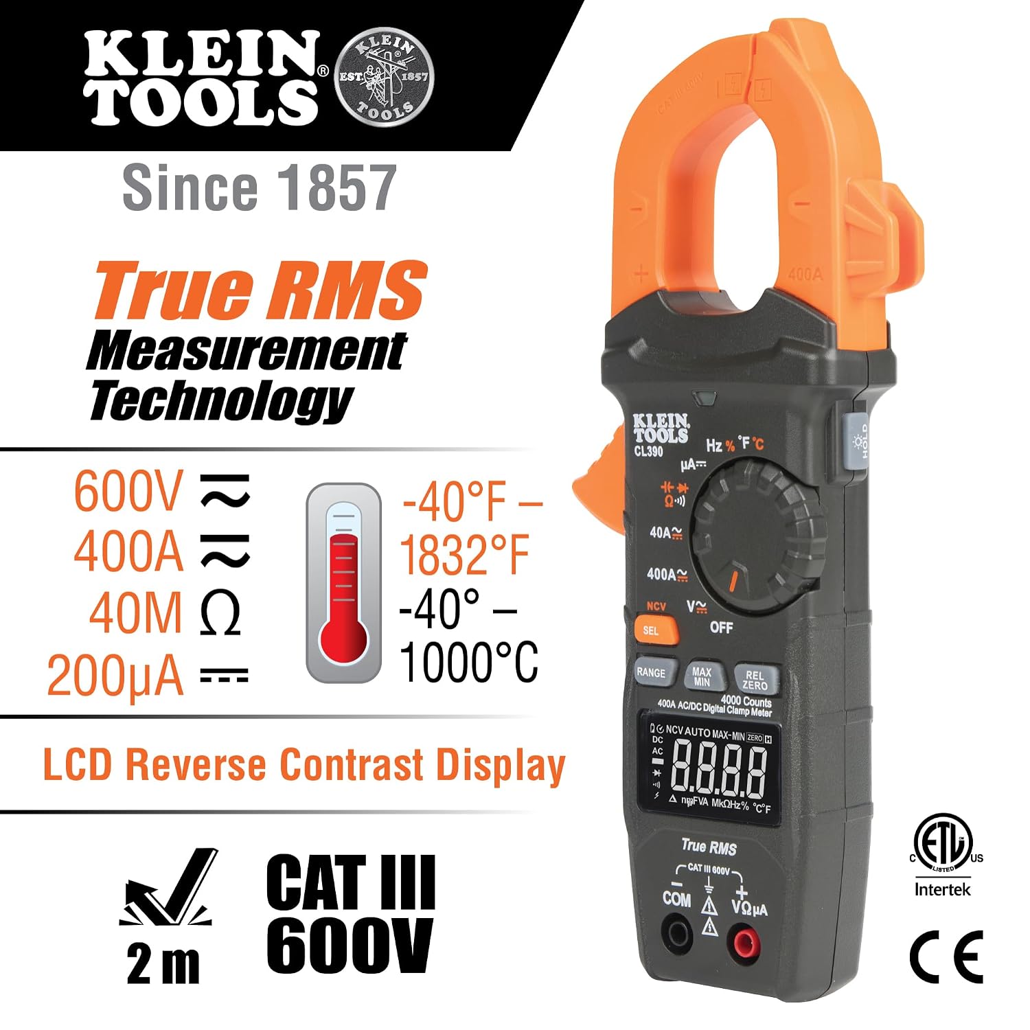 Klein Tools CL390 AC/DC Digital Clamp Meter